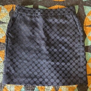 Women's Banana Republic Navy Polka Dot Pencil Skirt Size 10